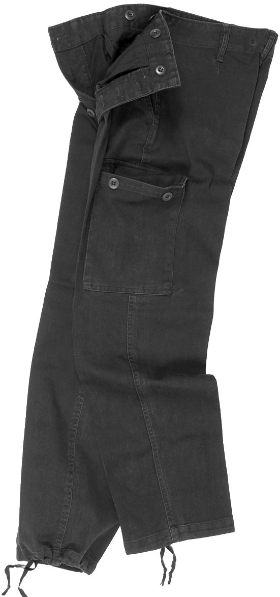 Mil-Tec Moleskin Prewash, Cargohose - Schwarz - 62