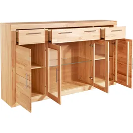 vogl möbelfabrik Highboard Toronto 182 x 107 x 42 cm Kernbuche teilmassiv beige