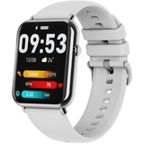 Smartwatch, Smartwatch für Damen Herren, 1,69" HD Fitness Tracker Uhren für Android IOS, IP67 Wasserdicht Pulsmesser Schrittzähler Aktivitätstr... - Grau