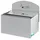 Proregal Robuster Wandascher mit Schild 0,8 Liter, HxBxT 20x20x12,5cm | Verzinkter Stahl Silber | Ascher Aschenbecher