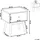 Beliani Nachttisch Arvada 40 x 30 x 45 cm Braun/Grau