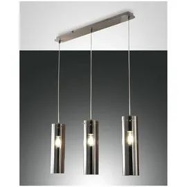Fabas Luce Sintesi 3-flg. 60W 40 cm rund grau transparent
