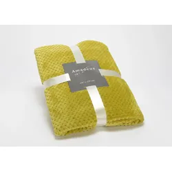 Plaid Schachbrettmuster 130x170 oliv - Grün Rechteck Polyester Amadeus 170x130 cm
