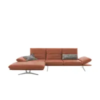 KOINOR Ecksofa Echtleder Francis ¦ rot ¦ Maße (cm): B: 314 H: 93 T: 159.0