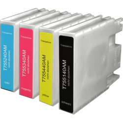4 Ampertec Tinten ersetzt Epson C13T7551 - 7554  4-farbig