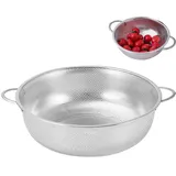 Neroyaner Reissieb Nudelsieb Sieb Reiswascher 16 5 x 7 1 cm feinmaschiges Edelstahl Sieb mit Griff rutschfestes Obst und Gemüse Nudelsieb