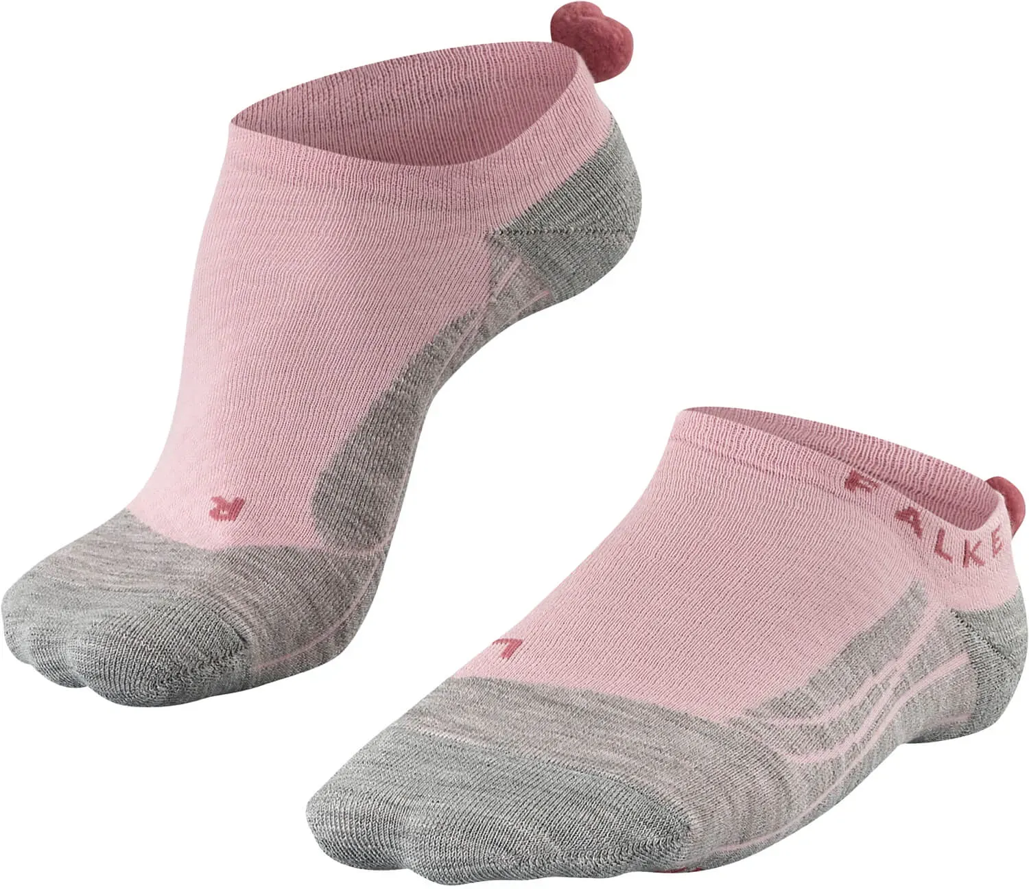 Falke Socken GO2 Pompom, rosa/grau