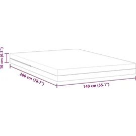 vidaXL Matratze Weiß 140 x 200 cm H3