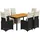 vidaXL Garten-Bistro-Set 7-tlg. Schwarz