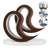 Stoppy, Stoppi, Fensterstopper, Türstopper, Türkeil, Türhaken, Fensterklammer, 2er Set (erhältlich in 14 Farben) (schokobraun)