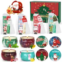 Weihnachts Geschenke Set 12 Stück, Geschenkset für Frauen mit Mini Handcreme set + Duftkerzenset + Lippenbalsamset, Kleine Dankeschön Geschenk Weihnachtsgeschenke kleinigkeiten Adventskalender frauen