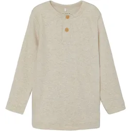 NAME IT Jungen Nmmkab Ls Top Noos Langarm Shirt, Peyote Melange, 122-128