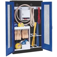 C+P Sportgeräteschrank mit Lochblech-Flügeltüren (Typ 1), HxBxT 195x120x50 cm,