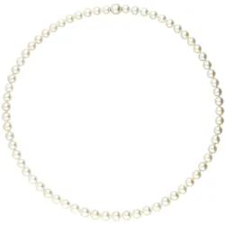 Perlenkette VIVANCE "Akoyaperlen", beige (naturweiß), Halsketten, Damen, Perlen