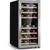 Klarstein Vinamour 33 Duo Weinkühlschrank 2 Zonen 89 L / 33 Flaschen 5-18°C Touch Edelstahl