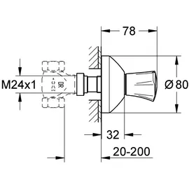 Grohe Costa Absperrventil Blau 19806001