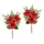 I.GE.A. Kunstblumenstrauß I.GE.A. "Strauß Poinsettia/Tannenzweige", rot, B:17cm H:37cm L:12cm, Polyester, Kunstpflanzen, 2er Set Weihnachtsdeko Weihnachtsblume Sträuße Dekoblumen Christstern