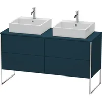 Duravit XSquare Waschtisch-Unterschrank XS4926B9898 140x53,8x54,8cm, 4 Auszüge, beidseitig, Nachtblau