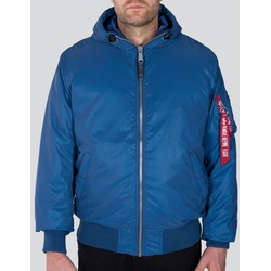 Alpha Industries MA-1 Hooded Reflective Jacke, blau, Größe L für Männer