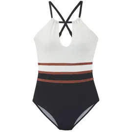 LASCANA Badeanzug Damen Schwarz/Weiß 40 Cup C/D