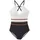 LASCANA Badeanzug Damen Schwarz/Weiß 40 Cup C/D