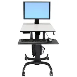 Ergotron WorkFit-C Single LD mobiler Steh-Sitz Arbeitsplatz für ein Display bis 76,2 cm 30 Zoll