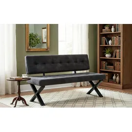 B&D home Sitzbank Karen Gepolstert Schwarz 135 x 86 x 56 cm
