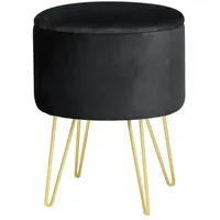 Akord Pouf mit Stauraum ¦ schwarz Ø: 35.0