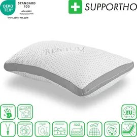 supportho Gel-Effekt Komfort-Schlaf-Kissen 40 x 80 cm Weiß