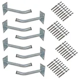 PremiumX 8X Autoreifen Wandhalter 35cm Reifenhalter für Felgen-Halterung inkl. Befestigung Montage-Schraubensatz