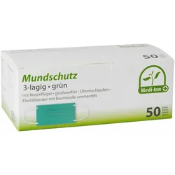 VEPATIM 250x Mundschutzmasken OP- medizinische Gesichtsmasken 3-lagig EN 14683 grün