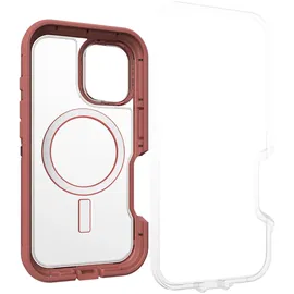 Otterbox Defender XT MagSafe Hülle für iPhone 16, stoßfest, Ultra-robust, schützende Hülle, 7X getestet nach Militärstandard, Transparent/Braun