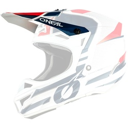 ONeal 5SRS Polyacrylite Sleek, Helmschirm - Weiß/Blau/Rot