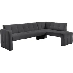 Essbank EXXPO - SOFA FASHION "Barista, bequem und elegant, hohe Bodenfreiheit", grau (anthrazith), B:245cm H:83cm T:159cm, Sitzbänke, Eckbank Barista bequem und elegant, hochwertige Detailverarbeitung