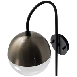 Opviq Wandleuchte Bastos 3055 schwarz/gold antik/klar