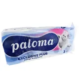 PALOMA Toilettenpapier Toilettenpapier Paloma 3-lagig 10 Rollen mit Duft und Design, 3-lagig weiß