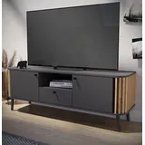 inn.furn Pretty TV-Lowboard 138 cm Grau Holz