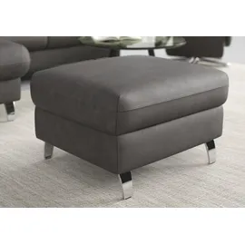 sit&more Stauraumhocker »Grenoble« mit Stauraum und satinierten Füßen grau