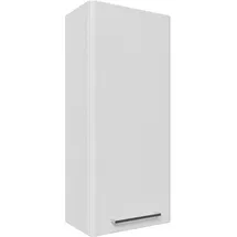 Saphir Hängeschrank Quickset 316 Wand-Badschrank 30 cm breit, 1 Tür, 2 Einlegeböden Badezimmer-Hängeschrank inkl. Türdämpfer, Griffe in Chrom Glanz weiß