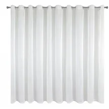 Eurofirany Gardine LUCY reinweiße Gardinen verschiedene Größen zur Wahl Ösen Kräuselband, Ösen, sanfte und feine Voile, transparent 300 cm x 250 cm