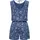 Ragwear Jumpsuit Zella schicker, kurzer Damen Overall mit floralem Print blau XXL (44)