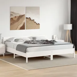 vidaXL Massivholzbett 180 x 200 cm Weiß