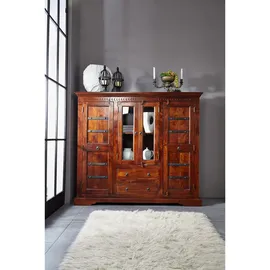 Massivmoebel24 Highboard 160 x 142 x 50 cm Braun