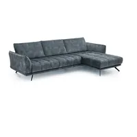 ComfortPlan Ecksofa Marbella Stoff Blau Opal