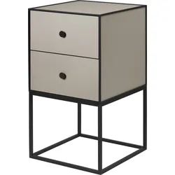 Frame 35 Schrank sandfarbig an Rahmen mit 2 Schubladen