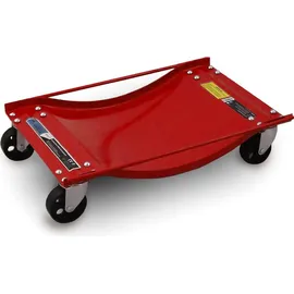 BITUXX 4 Stück Rangierhilfen Rangierroller Rangierheber Wagenheber Roller belastbar bis 450 kg pro Rangierroller Rot