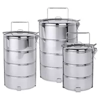 Contacto Edelstahl Etagen-Essenträger, 4-teilig,