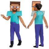 LIRAGRAM Minecraft Steve Luxury Junior Kostüm - Multicolor - 4-6 Jahre