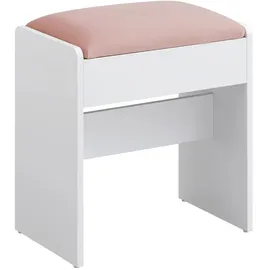 VASAGLE Hocker 45 x 28,6 x 45 cm Samt Rosa