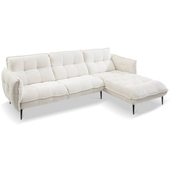 SOMETA Ecksofa Molto Stoff Weiß Ivory